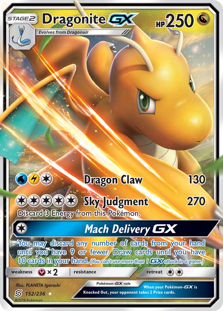 Dragonite GX (152/236) [Sun & Moon: Unified Minds] - Dark Crystal Cards