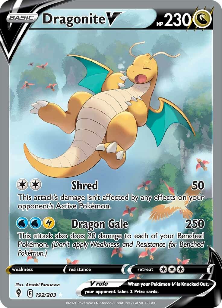 Dragonite V (192/203) [Sword & Shield: Evolving Skies] - Dark Crystal Cards