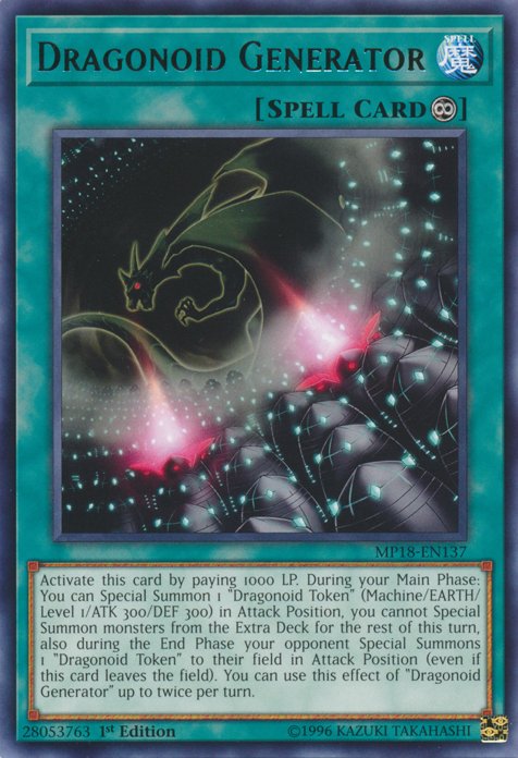 Dragonoid Generator [MP18 - EN137] Rare - Dark Crystal Cards