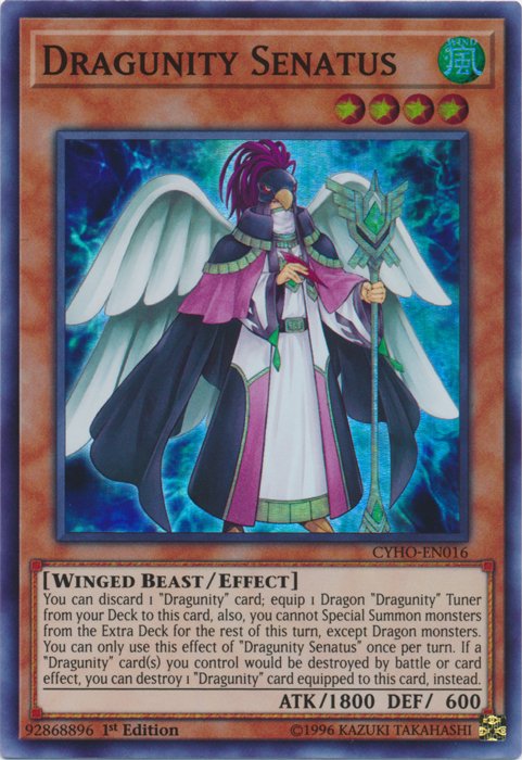 Dragunity Senatus [CYHO - EN016] Super Rare - Dark Crystal Cards