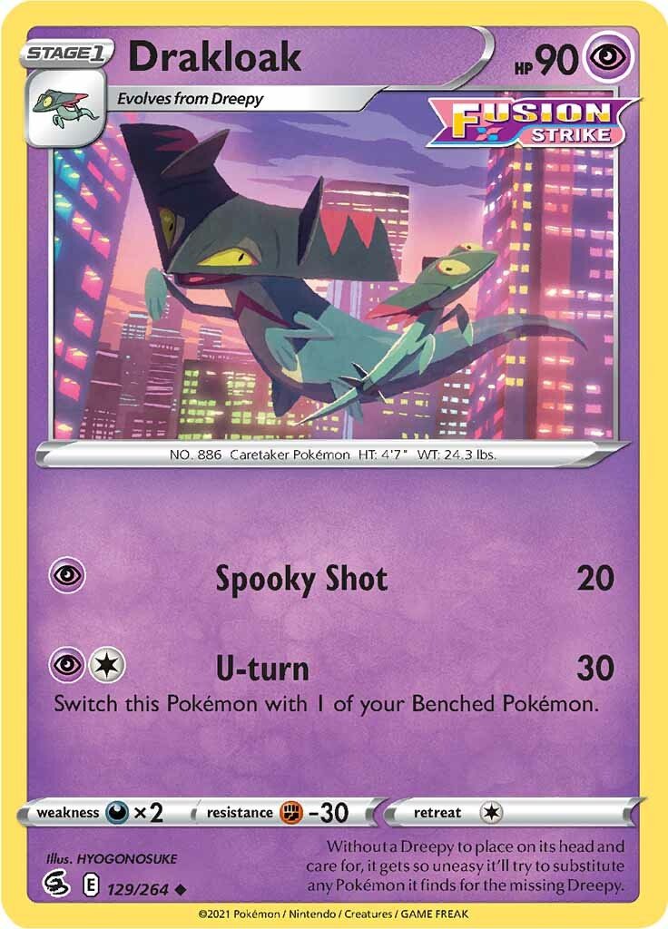 Drakloak (129/264) [Sword & Shield: Fusion Strike] - Dark Crystal Cards