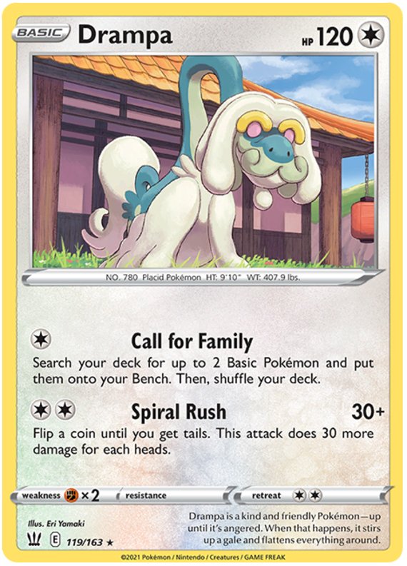 Drampa (119/163) [Sword & Shield: Battle Styles] - Dark Crystal Cards
