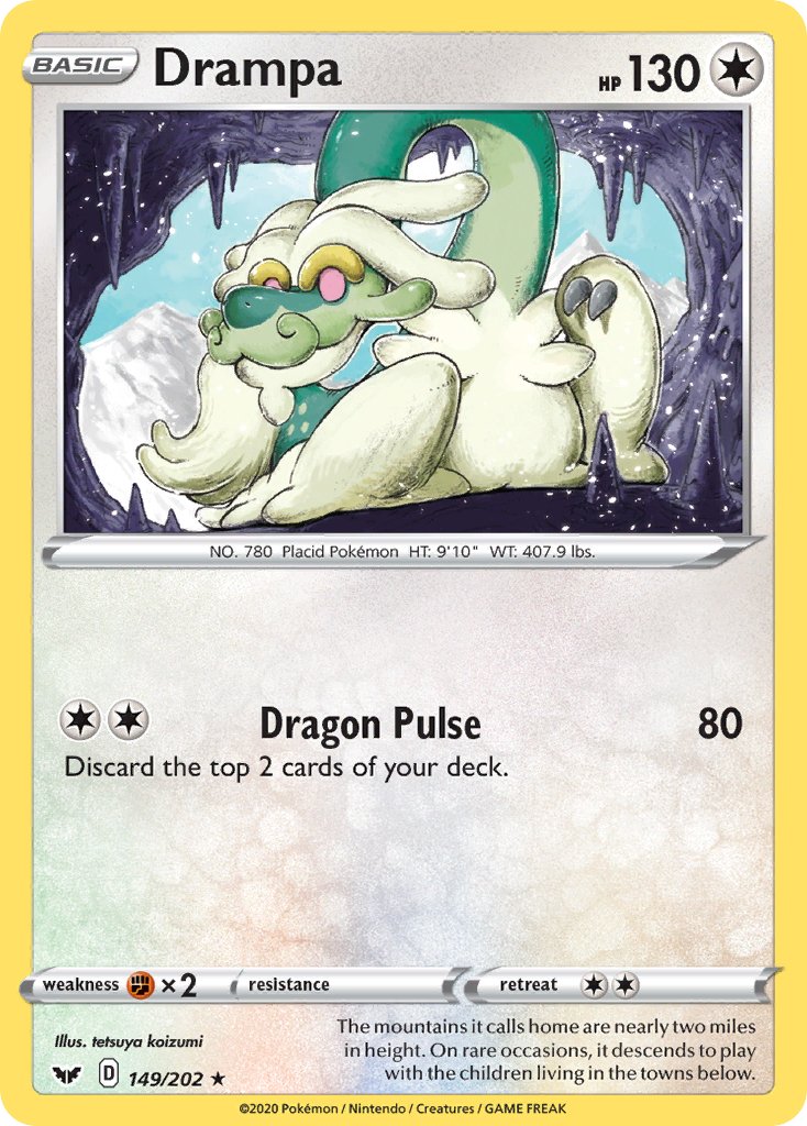 Drampa (149/202) [Sword & Shield: Base Set] - Dark Crystal Cards