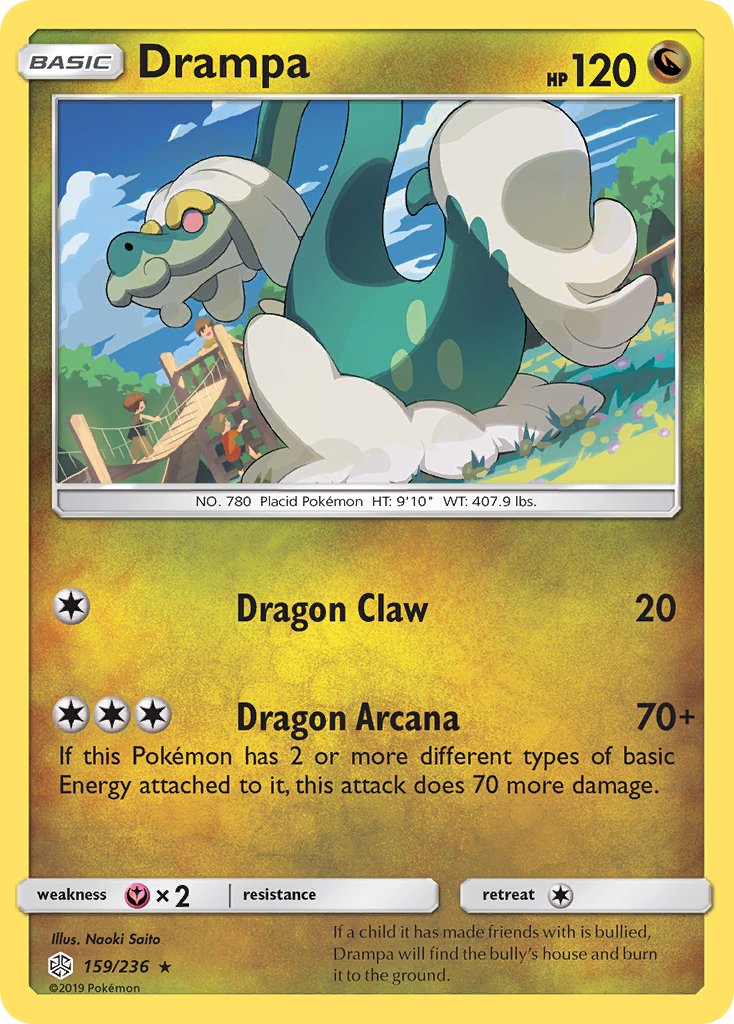 Drampa (159/236) [Sun & Moon: Cosmic Eclipse] - Dark Crystal Cards