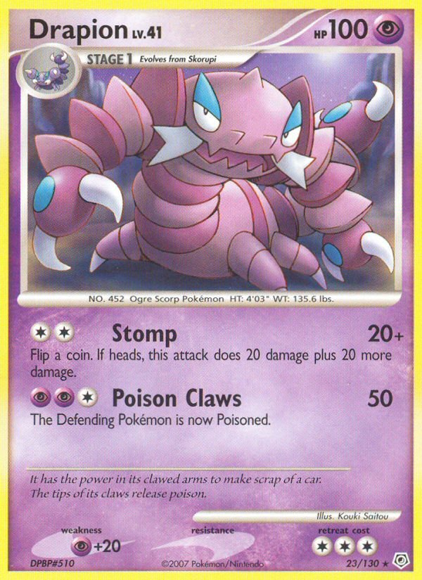 Drapion (23/130) [Diamond & Pearl: Base Set] - Dark Crystal Cards