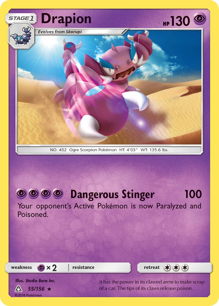 Drapion (55/156) [Sun & Moon: Ultra Prism] - Dark Crystal Cards