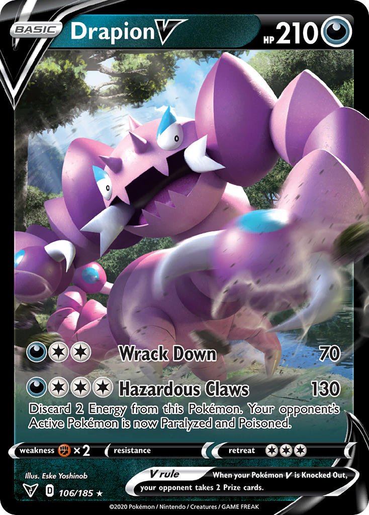 Drapion V (106/185) [Sword & Shield: Vivid Voltage] - Dark Crystal Cards