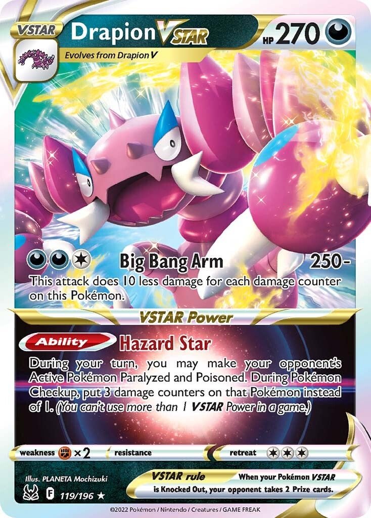 Drapion VSTAR (119/196) [Sword & Shield: Lost Origin] - Dark Crystal Cards