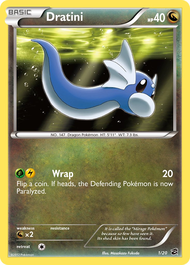 Dratini (1/20) [Black & White: Dragon Vault] - Dark Crystal Cards