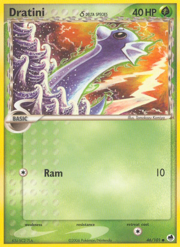 Dratini (46/101) (Delta Species) [EX: Dragon Frontiers] - Dark Crystal Cards