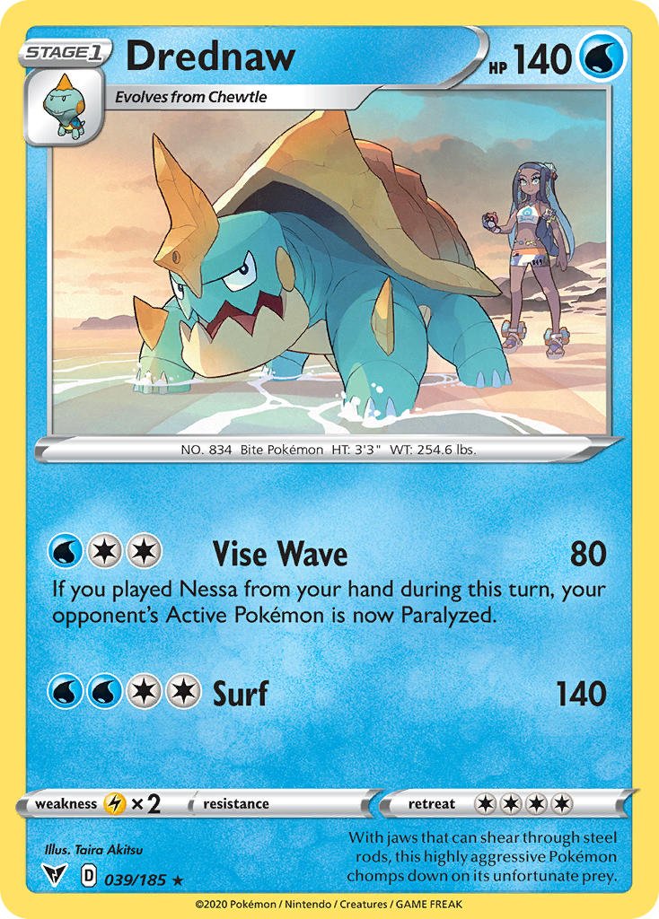Drednaw (039/185) [Sword & Shield: Vivid Voltage] - Dark Crystal Cards