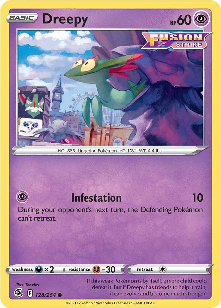 Dreepy (128/264) [Sword & Shield: Fusion Strike] - Dark Crystal Cards
