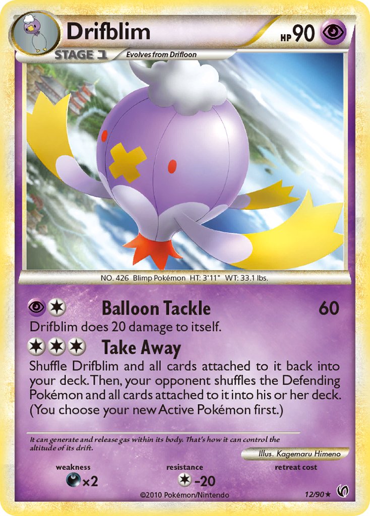 Drifblim (12/90) [HeartGold & SoulSilver: Undaunted] - Dark Crystal Cards