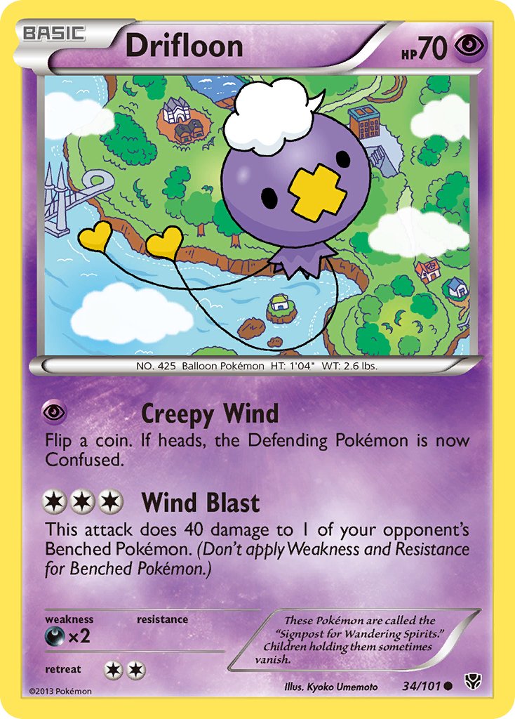 Drifloon (34/101) [Black & White: Plasma Blast] - Dark Crystal Cards