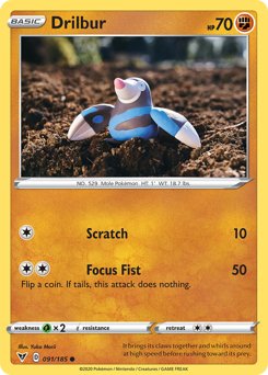 Drilbur (091/185) [Sword & Shield: Vivid Voltage] - Dark Crystal Cards