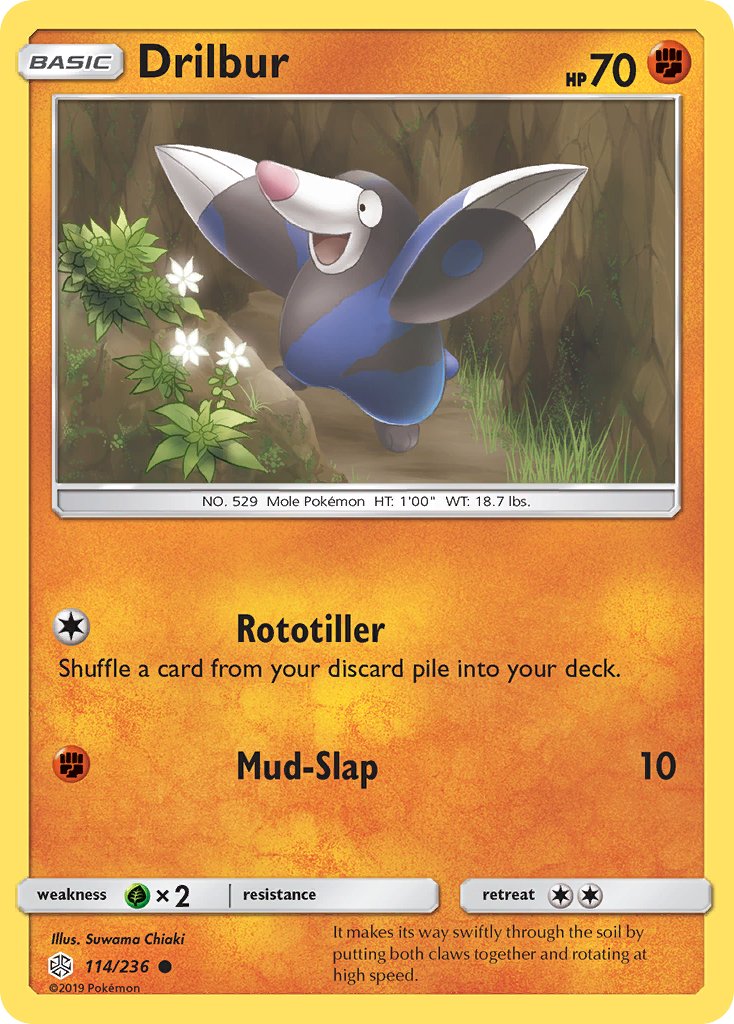 Drilbur (114/236) [Sun & Moon: Cosmic Eclipse] - Dark Crystal Cards