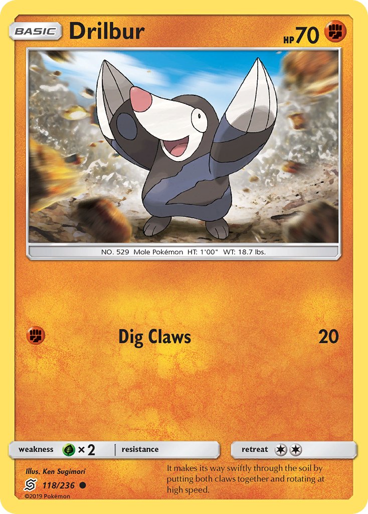 Drilbur (118/236) [Sun & Moon: Unified Minds] - Dark Crystal Cards