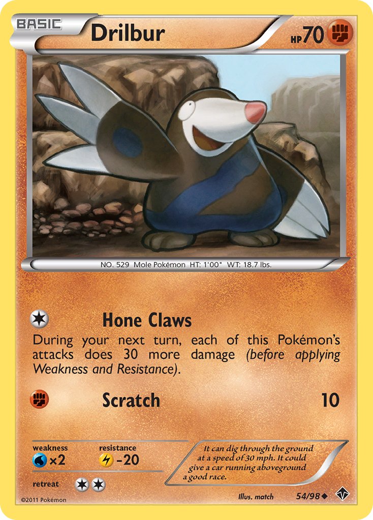 Drilbur (54/98) [Black & White: Emerging Powers] - Dark Crystal Cards