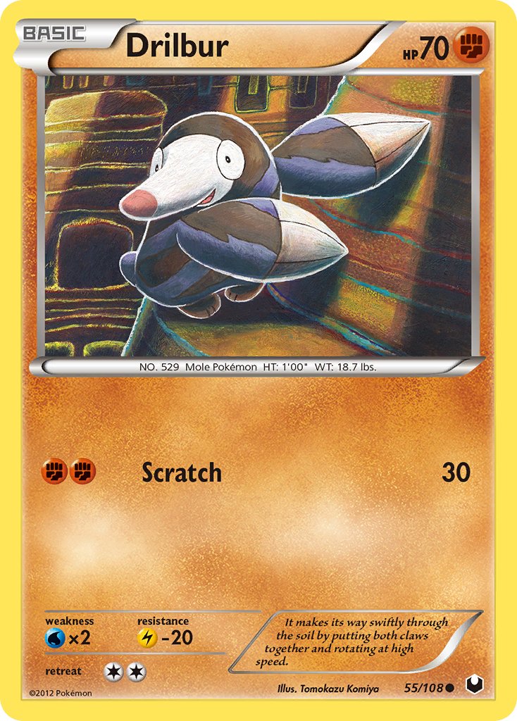 Drilbur (55/108) [Black & White: Dark Explorers] - Dark Crystal Cards