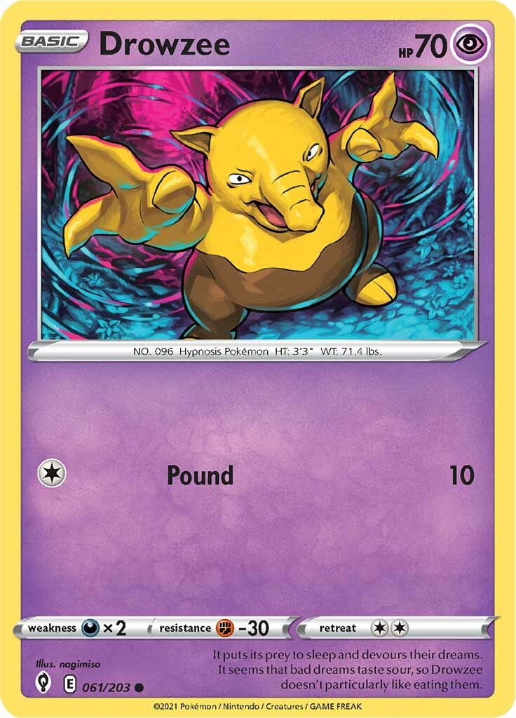 Drowzee (061/203) [Sword & Shield: Evolving Skies] - Dark Crystal Cards