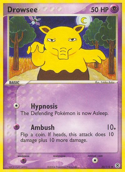 Drowzee (32/112) [EX: FireRed & LeafGreen] - Dark Crystal Cards