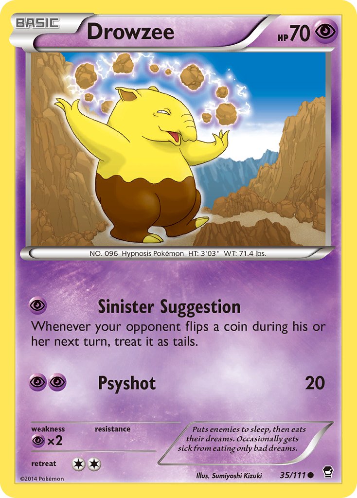 Drowzee (35/111) [XY: Furious Fists] - Dark Crystal Cards