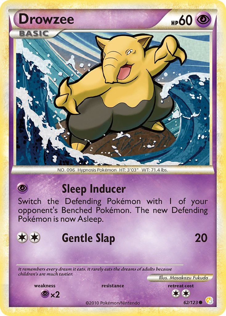 Drowzee (62/123) [HeartGold & SoulSilver: Base Set] - Dark Crystal Cards