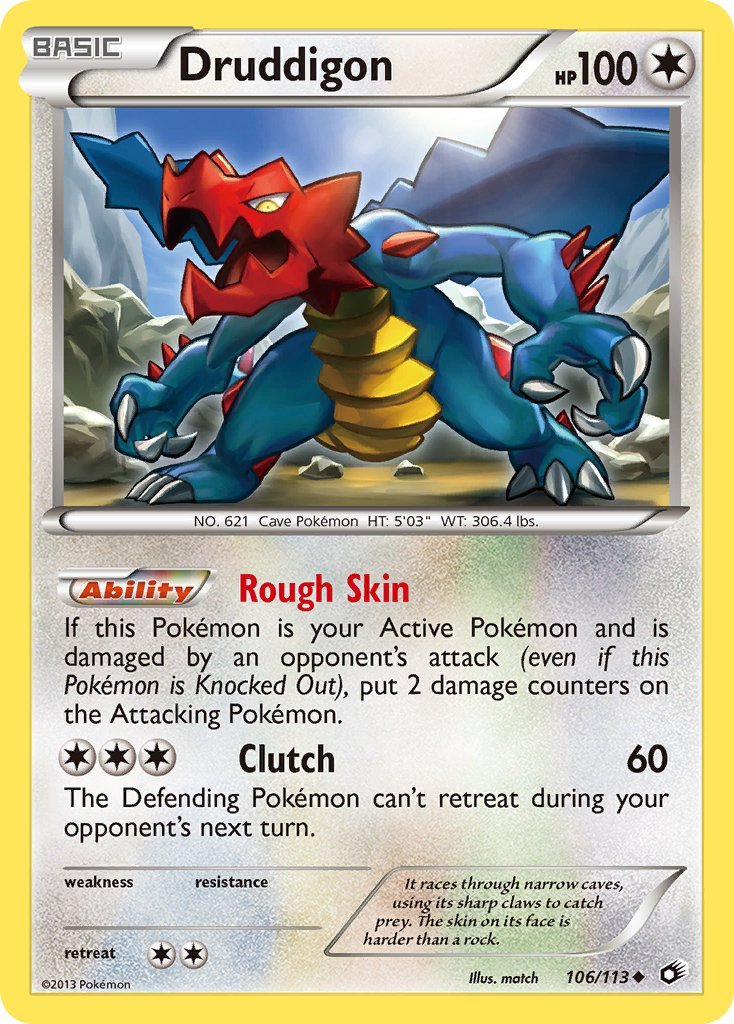 Druddigon (106/113) [Black & White: Legendary Treasures] - Dark Crystal Cards