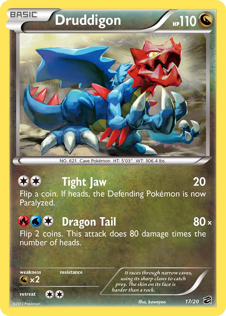 Druddigon (17/20) [Black & White: Dragon Vault] - Dark Crystal Cards