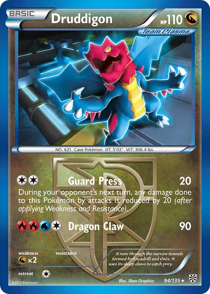 Druddigon (94/135) (Theme Deck Exclusive) [Black & White: Plasma Storm] - Dark Crystal Cards