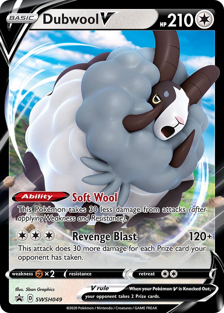 Dubwool V (SWSH049) [Sword & Shield: Black Star Promos] - Dark Crystal Cards