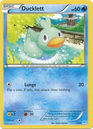 Ducklett (7/30) [XY: Trainer Kit 3 - Suicune] - Dark Crystal Cards