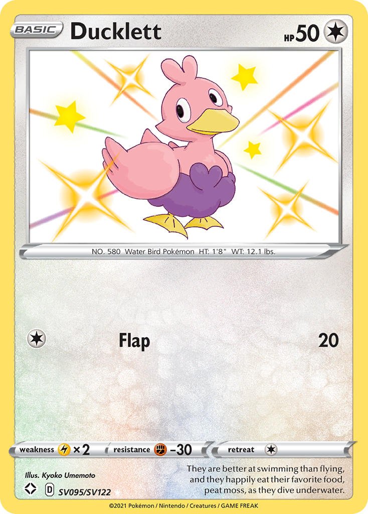 Ducklett (SV095/SV122) [Sword & Shield: Shining Fates] - Dark Crystal Cards