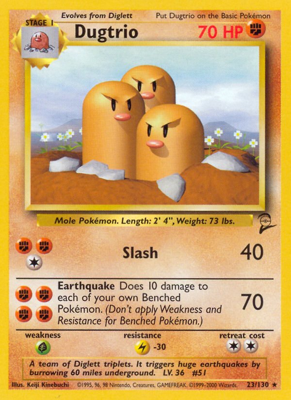 Dugtrio (23/130) [Base Set 2] - Dark Crystal Cards