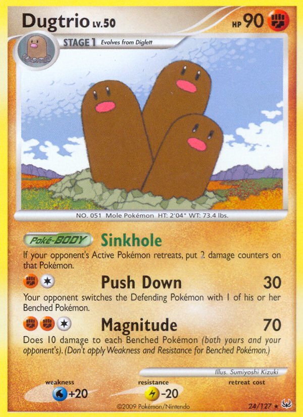 Dugtrio (24/127) [Platinum: Base Set] - Dark Crystal Cards