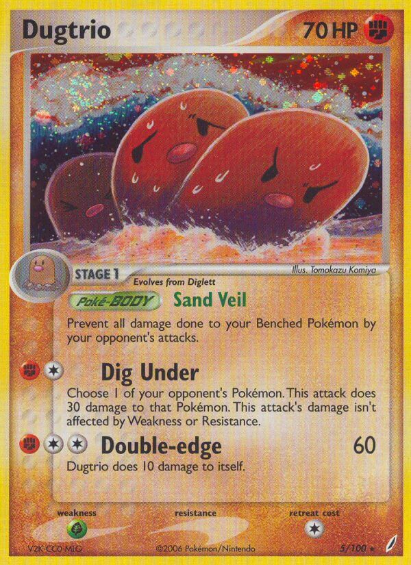 Dugtrio (5/100) (Theme Deck Exclusive) [EX: Crystal Guardians] - Dark Crystal Cards