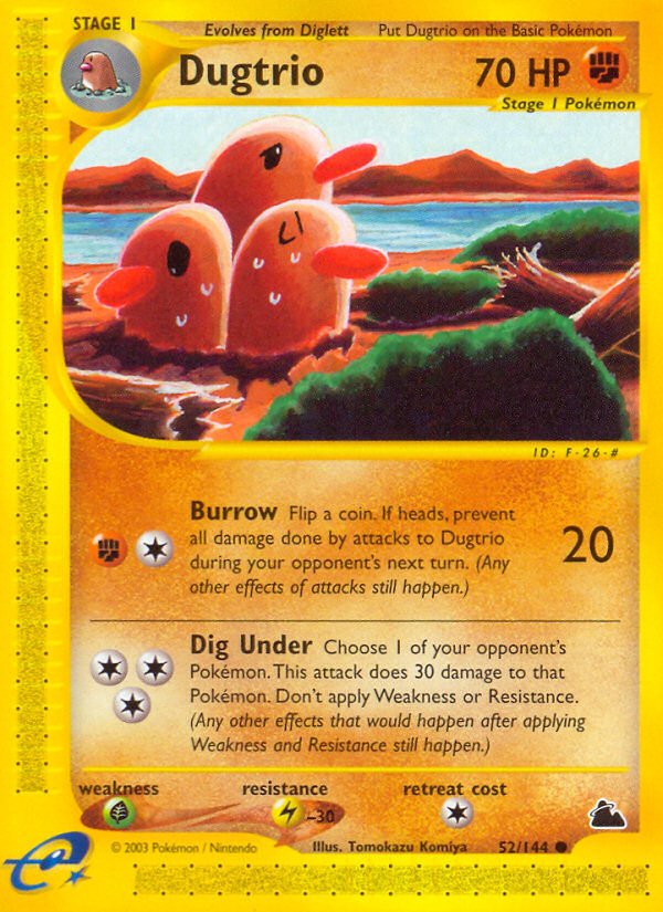 Dugtrio (52/144) [Skyridge] - Dark Crystal Cards