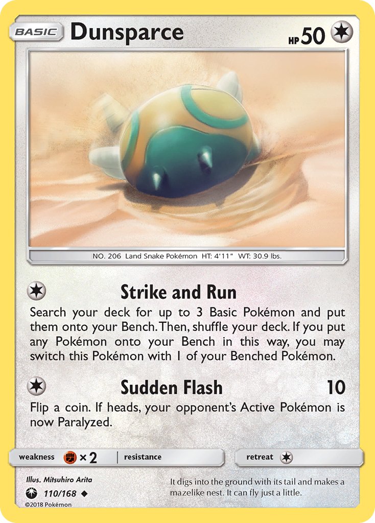 Dunsparce (110/168) [Sun & Moon: Celestial Storm] - Dark Crystal Cards
