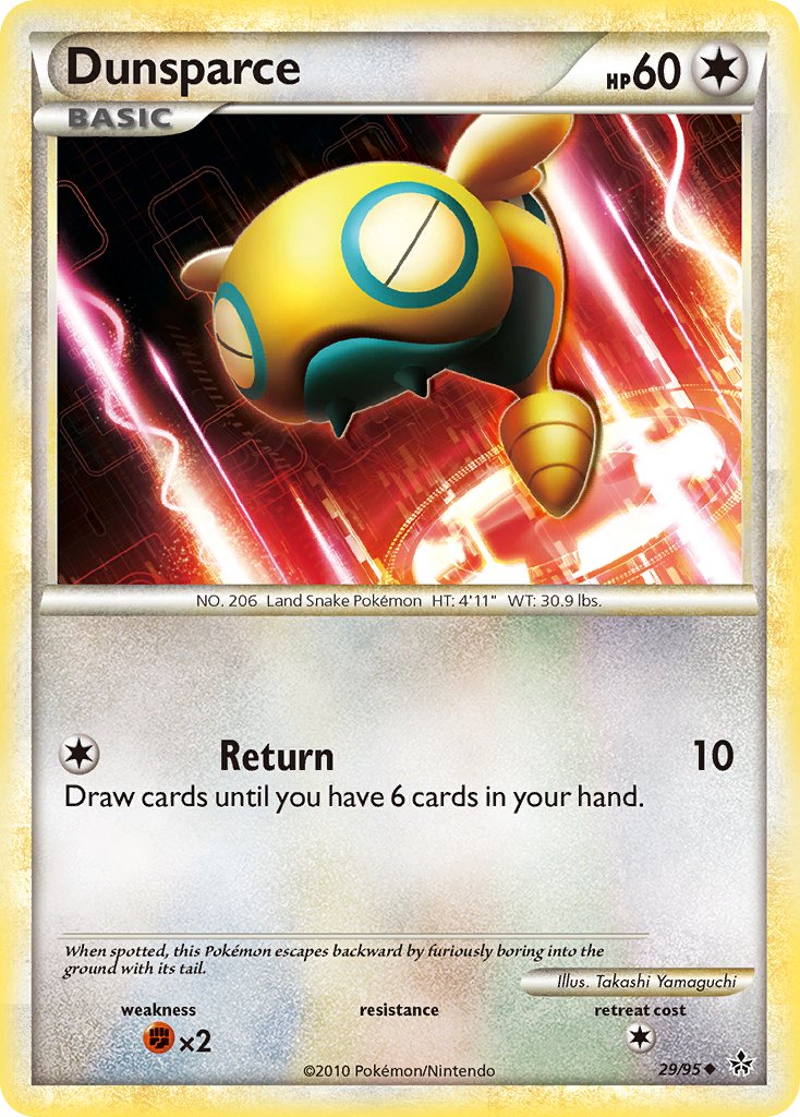 Dunsparce (29/95) [HeartGold & SoulSilver: Unleashed] - Dark Crystal Cards