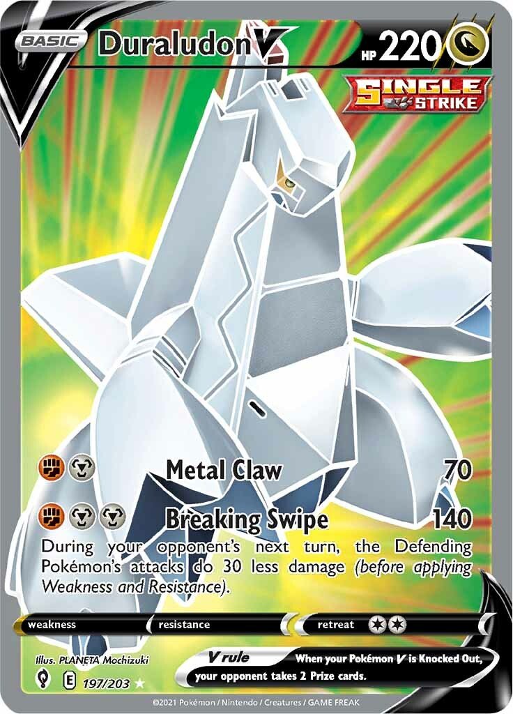 Duraludon V (197/203) [Sword & Shield: Evolving Skies] - Dark Crystal Cards