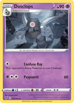 Dusclops (070/185) [Sword & Shield: Vivid Voltage] - Dark Crystal Cards