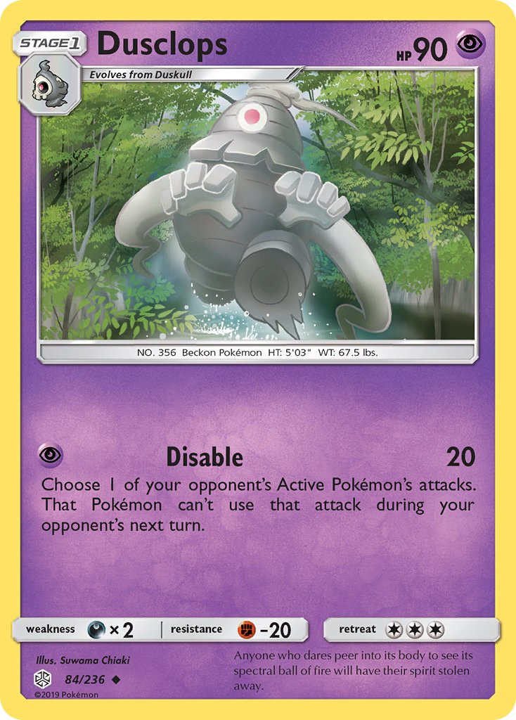 Dusclops (84/236) [Sun & Moon: Cosmic Eclipse] - Dark Crystal Cards