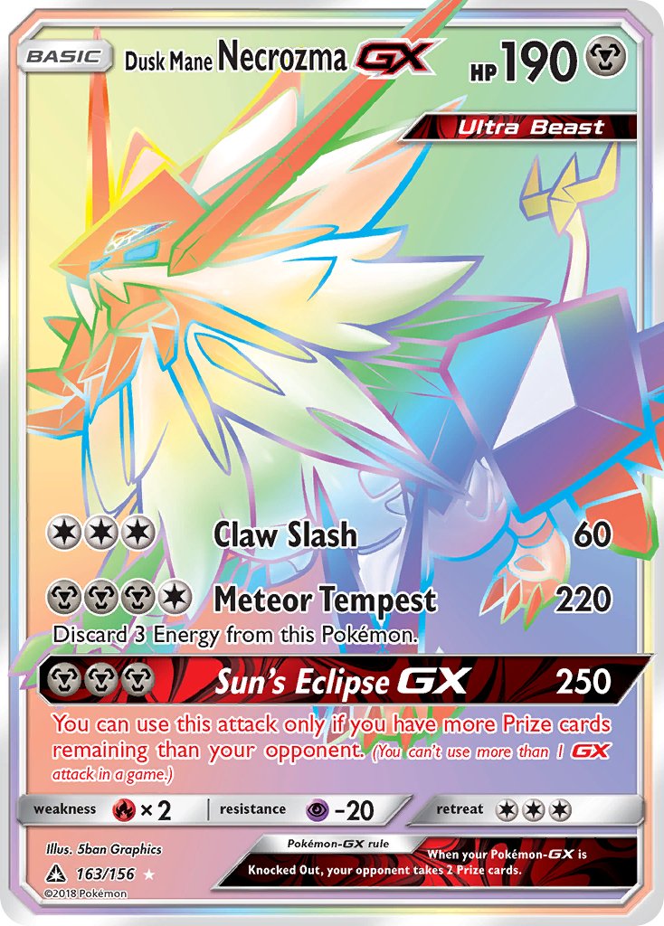 Dusk Mane Necrozma GX (163/156) [Sun & Moon: Ultra Prism] - Dark Crystal Cards