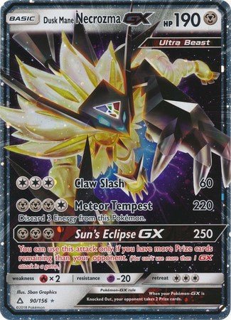 Dusk Mane Necrozma GX (90/156) (Jumbo Card) [Sun & Moon: Ultra Prism] - Dark Crystal Cards