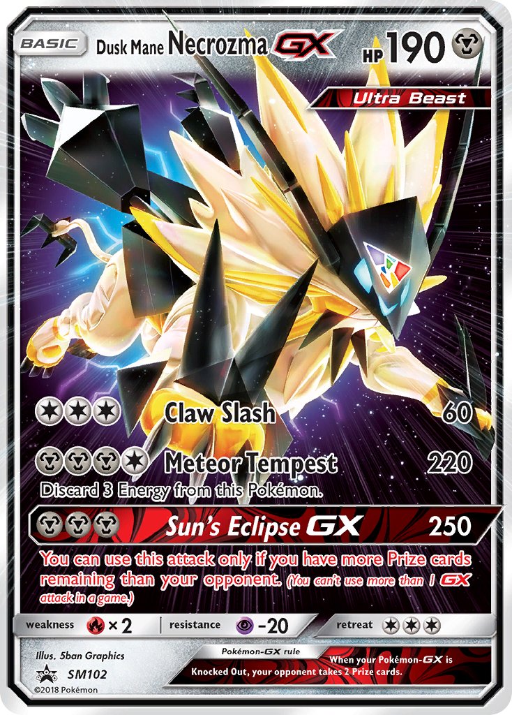 Dusk Mane Necrozma GX (SM102) [Sun & Moon: Black Star Promos] - Dark Crystal Cards