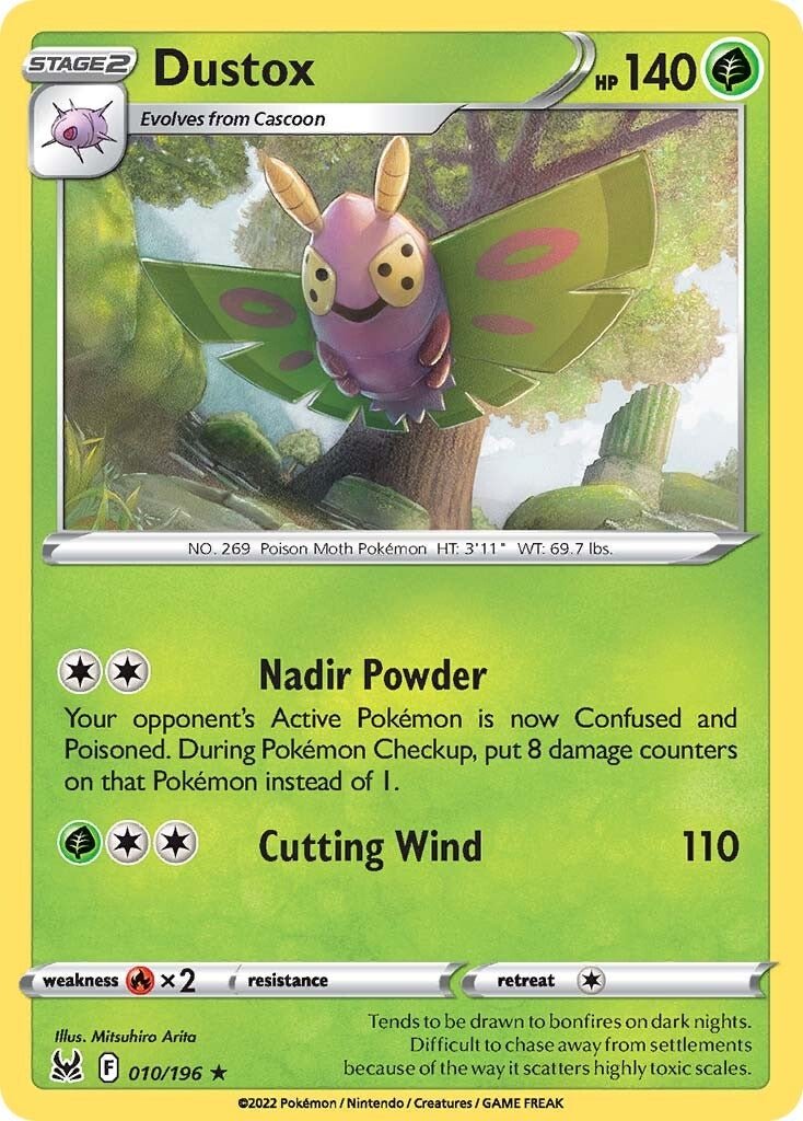 Dustox (010/196) [Sword & Shield: Lost Origin] - Dark Crystal Cards