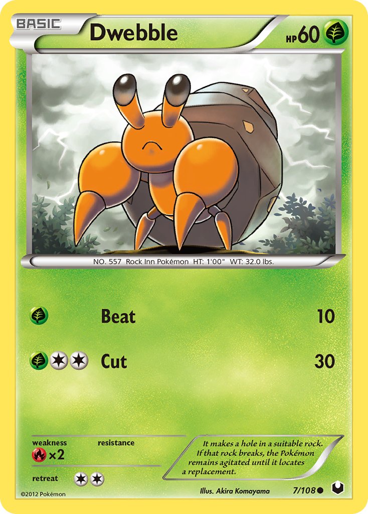 Dwebble (7/108) [Black & White: Dark Explorers] - Dark Crystal Cards