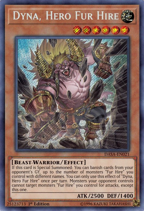 Dyna, Hero Fur Hire [DASA - EN021] Secret Rare - Dark Crystal Cards