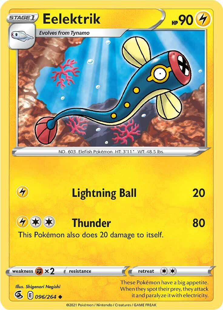 Eelektrik (096/264) [Sword & Shield: Fusion Strike] - Dark Crystal Cards