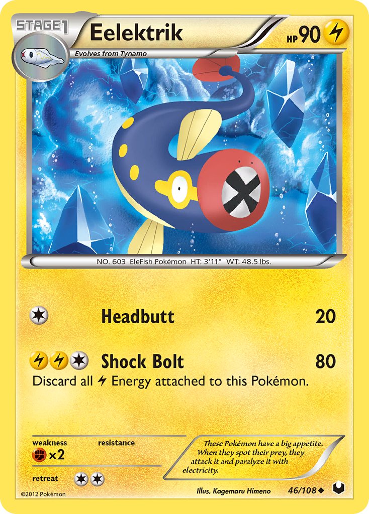 Eelektrik (46/108) [Black & White: Dark Explorers] - Dark Crystal Cards